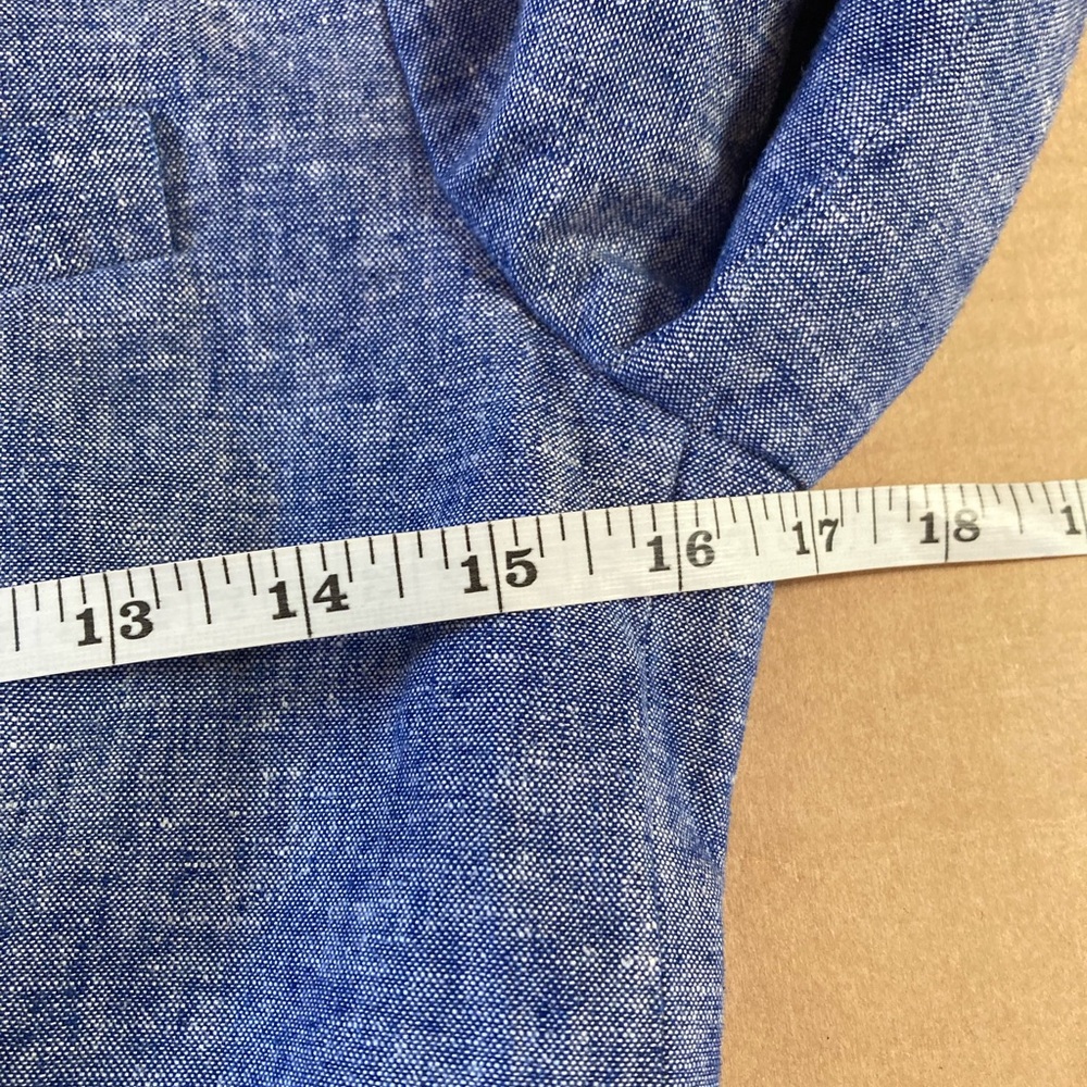 J Crew Chambray Linen Blazer size 00 - Picture 9 of 11